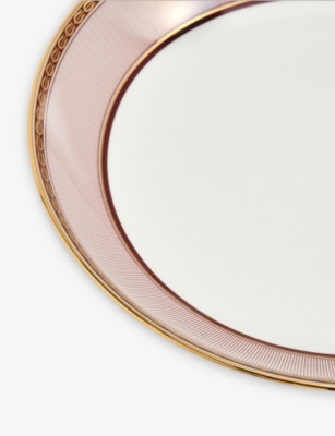 Wedgwood Red Splendour Bone-china Deep Plate 22cm In White