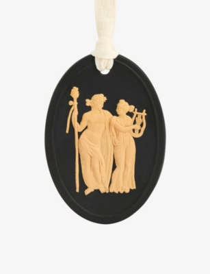 WEDGWOOD: Festive Ardent Jasperware Christmas Decoration 10cm