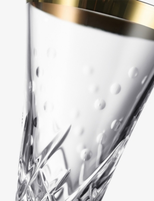 Waterford Celebrations Toasting Flute Crystal Glasses Set Of Two In Gold
