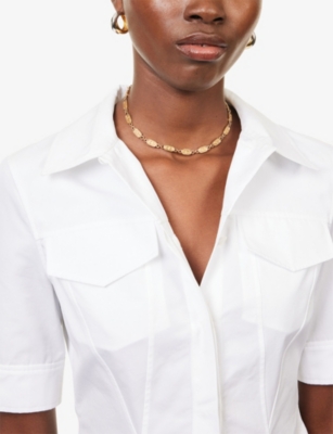 RESELFRIDGES: Pre-Loved Dior CD Logo Link Gold-Plated Metal Necklace