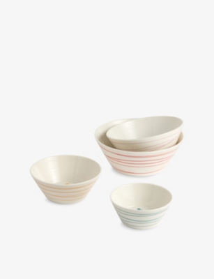 ROYAL DOULTON: 1815 Christmas Porcelain Stacking Bowls Set of Four