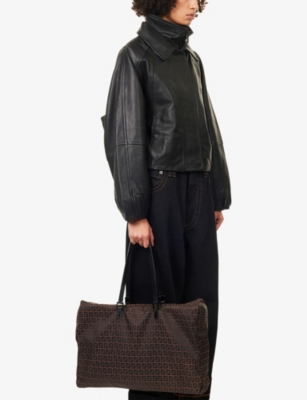 RESELFRIDGES: Pre-loved Fendi Zucchino Canvas Travel Bag