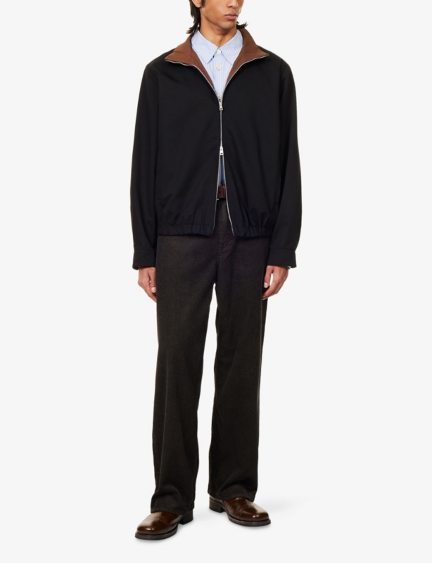 Casino High-Neck Cotton-Twill Jacket