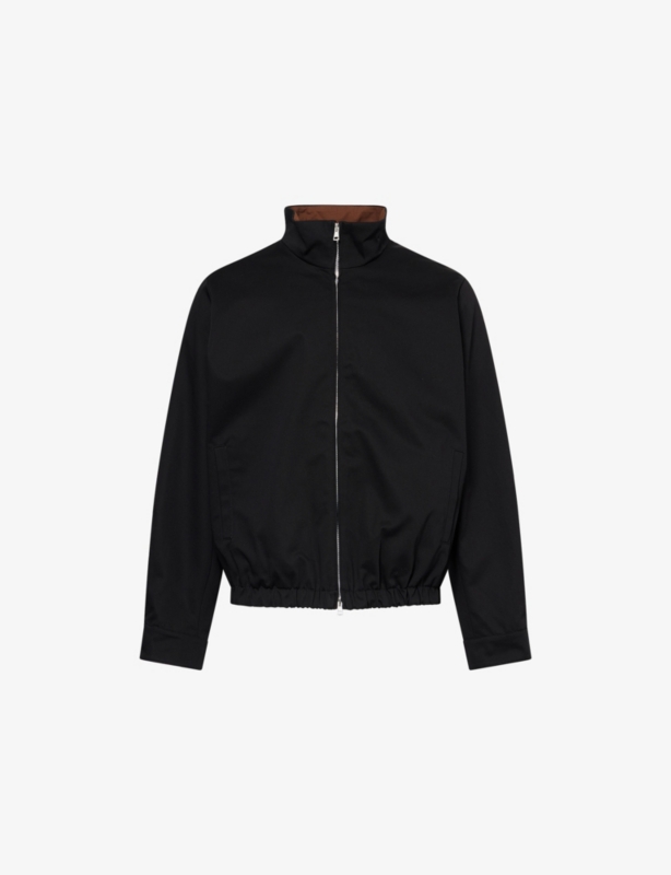 Casino High-Neck Cotton-Twill Jacket