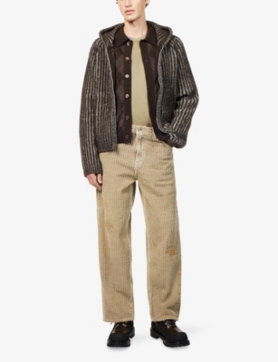 OUR LEGACY: Vast Cut Distressed Straight-Leg Denim Trousers