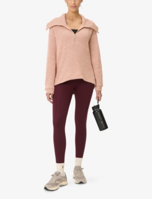 SWEATY BETTY: Restful Bouclé-Texture Cotton-Blend Sweatshirt