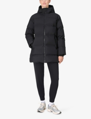 Sweaty Betty Womens Black Nimbus Mid Waterproof Shell-down Puffer Jacket Xs In Black