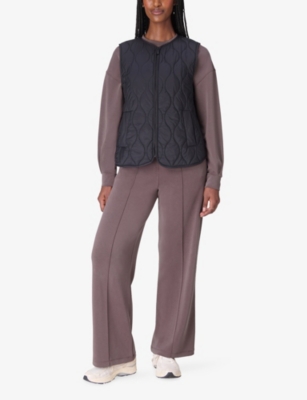 Sweaty Betty Womens  On The Move Quilted Shell Gilet In Black