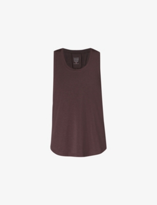 Sweaty Betty Womens  Soft Flow Studio Racer Tank Top In Brown