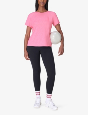 SWEATY BETTY: Soft Flow Studio Strappy-Back Stretch-Jersey T-Shirt