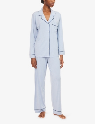 Eberjey Womens  Gisele Long-sleeve Modal-jersey Pyjama Set In Blue