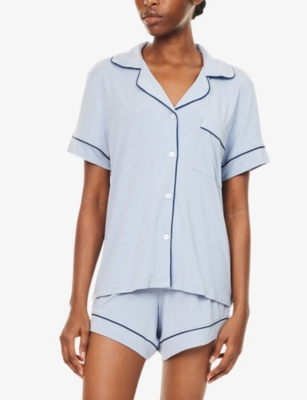 Eberjey Womens  Gisele Relaxed Short Modal-jersey Pyjama Set In Blue