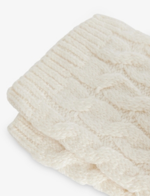 Eberjey Cozy Cable-knit Crew Socks In White