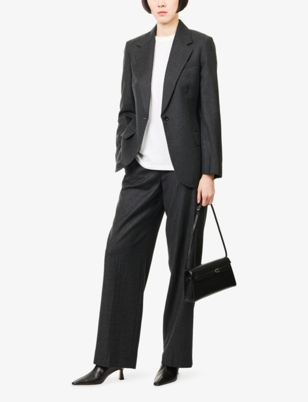 Lynnia Notch-Lapels Wool Blazer