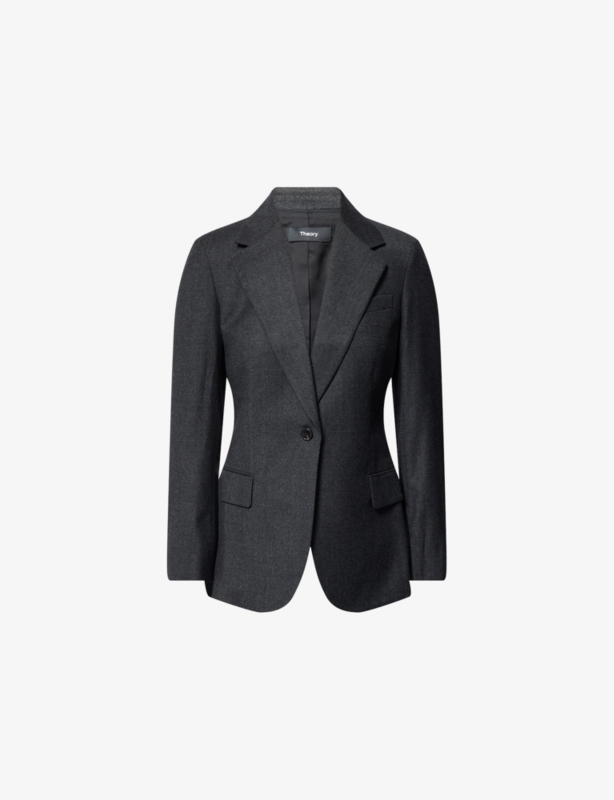 Lynnia Notch-Lapels Wool Blazer