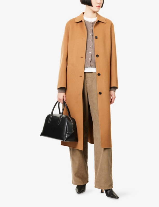 Belted Regular-Fit Wool And Cashmere Coat