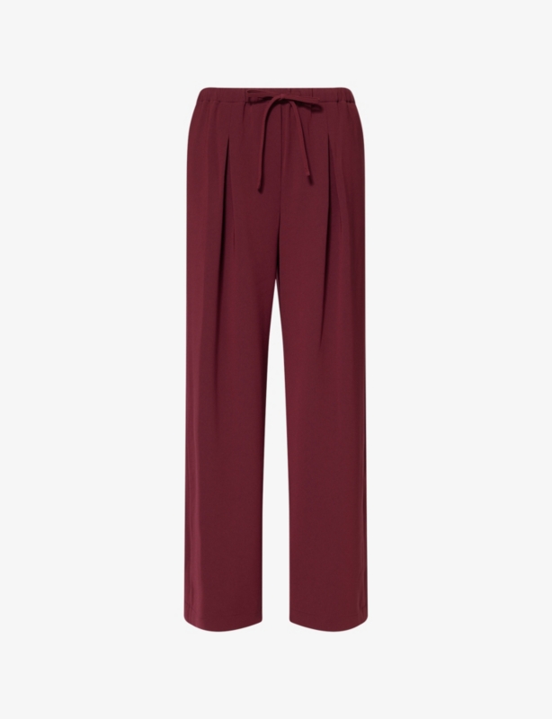 Pleated Relaxed-Fit Woven Trousers