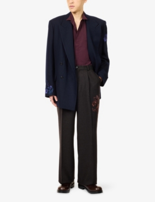 DRIES VAN NOTEN: Collet 2240 Bib Cotton Shirt