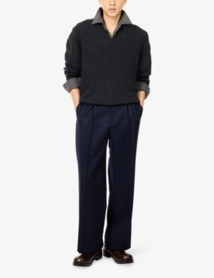 DRIES VAN NOTEN: Penrud 2196 Straight-Leg Wool Trousers