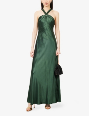 RIXO: Losanna Halterneck Woven Gown