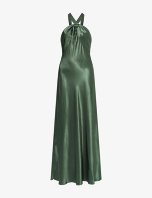 RIXO: Losanna Halterneck Woven Gown