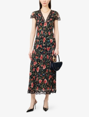 RIXO: Clarice Floral Woven Midi Dress