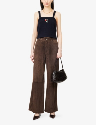 RIXO: Perla Shoulder-Straps Wool Top