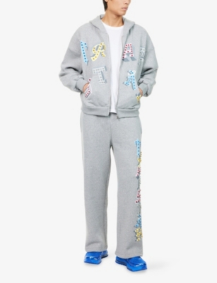 TRAPSTAR: Wildcard 20 Embellished Cotton-Jersey Hoody