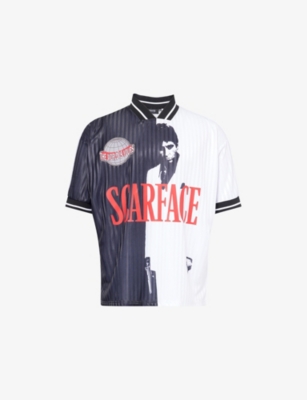 Trapstar Mens  X Scarface Graphic-print Jersey T-shirt Black In Multi