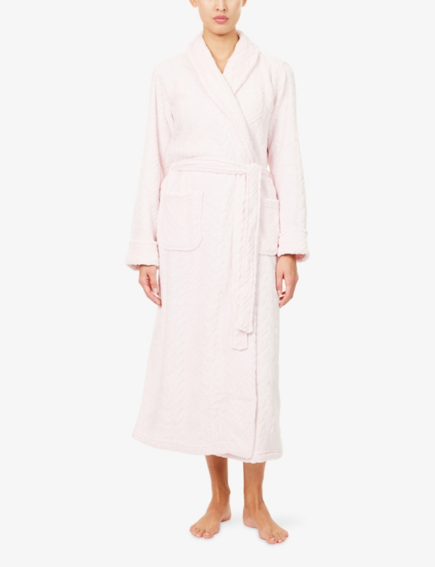 Logo Embroidery Soft Long Fleece Robe