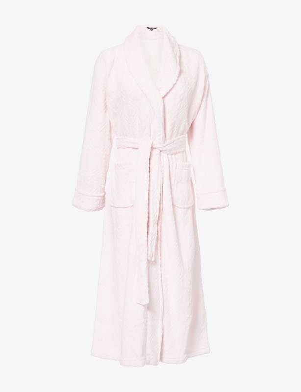 Logo Embroidery Soft Long Fleece Robe