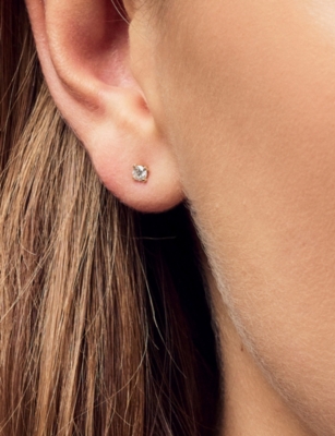 SIF JAKOBS: Venice Solitaire 14ct Gold and 0.22ct Lab Grown Diamond Earrings