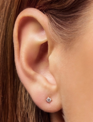 SIF JAKOBS: Venice Solitaire 14ct White Gold and 0.50ct Lab Grown Diamond Earrings