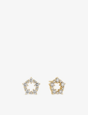 SIF JAKOBS: Brina 14ct Yellow-Gold And 1.01ct Lab-Grown Diamond Stud Earrings