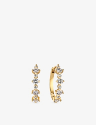 SIF JAKOBS: Brina Creolo 14ct Yellow-Gold And 1.01ct Lab-Grown Diamond Hoop Earrings