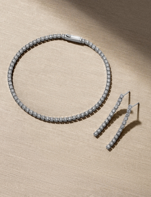 Diamante 14ct White-Gold And 2.62ct Lab-Grown Diamond Bracelet