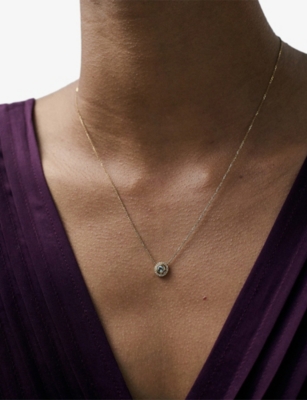 Astley Clarke Womens December Birthstone 14ct Yellow Gold, Tanzanite And 0.08ct Lab-grown Diamond Pendant Necklac In Gold