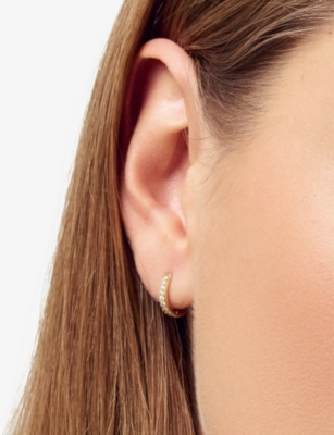 SIF JAKOBS: Alba Single 14ct Yellow-Gold And 0.09ct Lab-Grown Diamond Earring