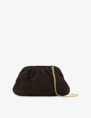Womens Reiss Mia Suede Pouch Clutch Bag