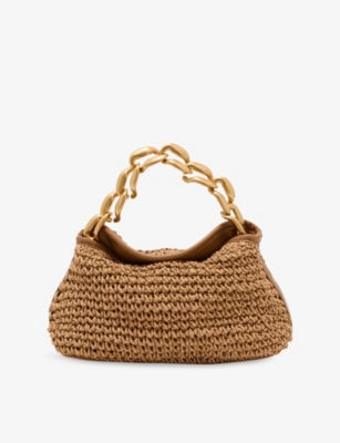 Womens Reiss Peony Raffia Grab Bag