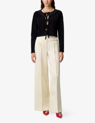CLAUDIE PIERLOT: Tailored Wide-Leg Woven Trousers