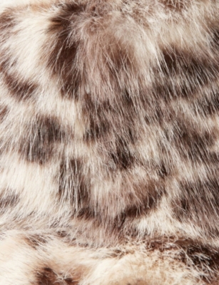 Claudie Pierlot Womens Leopard Faux-fur Bucket Hat In Multi