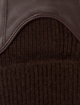 CLAUDIE PIERLOT: Ribbed Leather Gloves