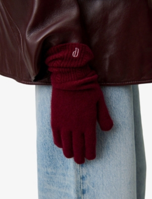 CLAUDIE PIERLOT: Logo-Embroidered Wool And Cashmere-Blend Gloves