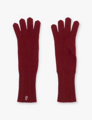 CLAUDIE PIERLOT: Logo-Embroidered Wool And Cashmere-Blend Gloves