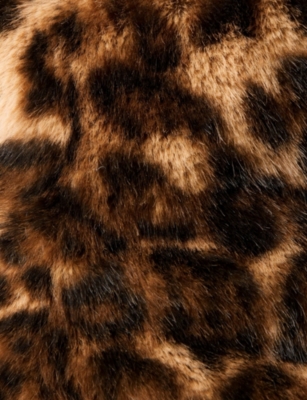 Claudie Pierlot Womens Leopard-print Faux-fur Bucket Hat In Animal Print