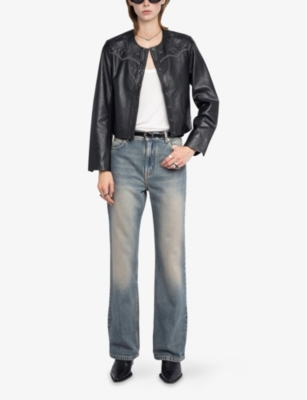 ZADIG&VOLTAIRE: Luxi Western-Panel Leather Jacket