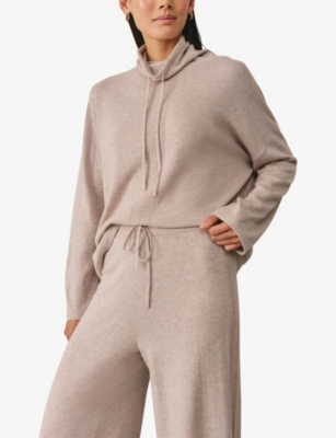 THE WHITE COMPANY: Herringbone Funnel-Neck Wool-Blend Jumper