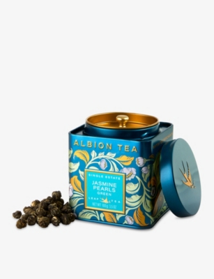 ALBION TEA: Jasmine Pearls Green Tea Tin 100g