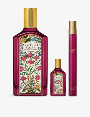 Gucci Flora Gorgeous Gardenia Intense Eau De Parfum Trio Gift Set In Multi